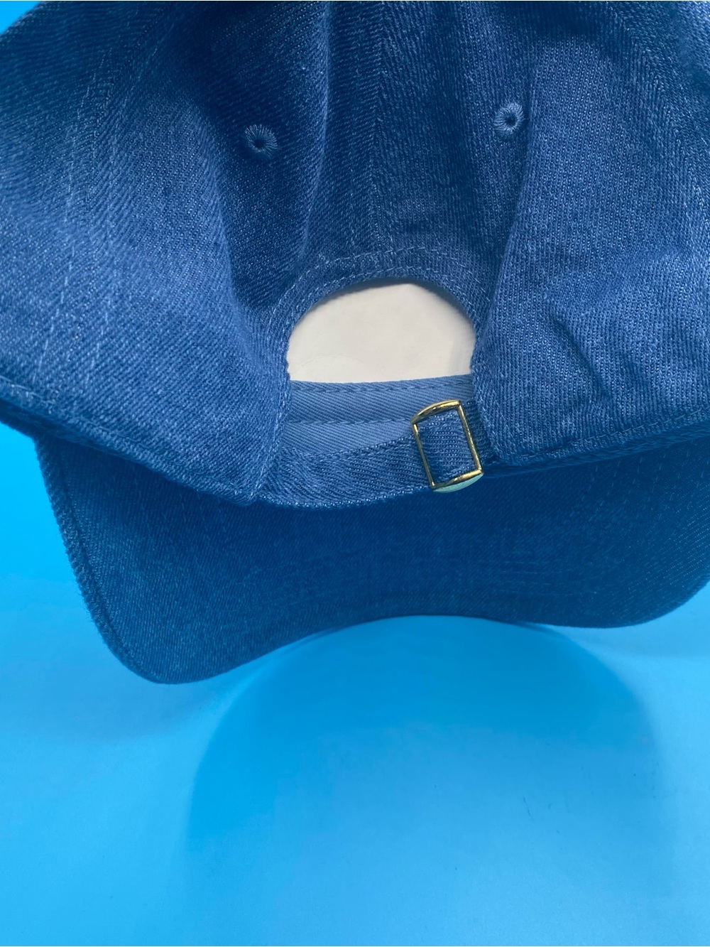 Celine Denim Baseball Cap with White Logo - Picture 2 of 3